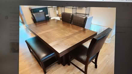 Photo of free dining set with 6 chair and bench (north bergen @ river road) #1