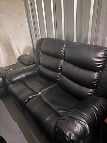 Photo of free 2 & 3 Seater Black Reclining Sofa (NG7 2NR) #1