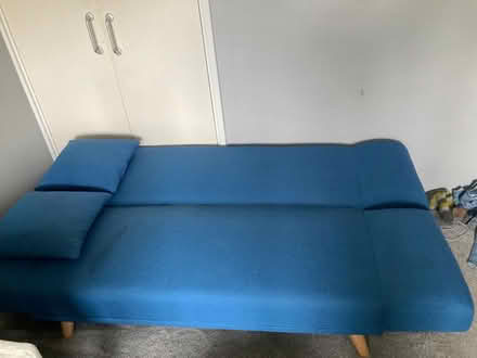 Photo of free Blue fold out sofa bed (Purwell SG4) #4