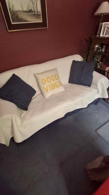Photo of free IKEA Ektorp sofa & footstool with storage. (Bengeo SG14) #1