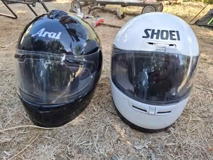 Photo of free 2x VERY old motorcycle helmets (Old Bletchley MK3) #2