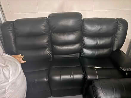 Photo of free 2 & 3 Seater Black Reclining Sofa (NG7 2NR) #4