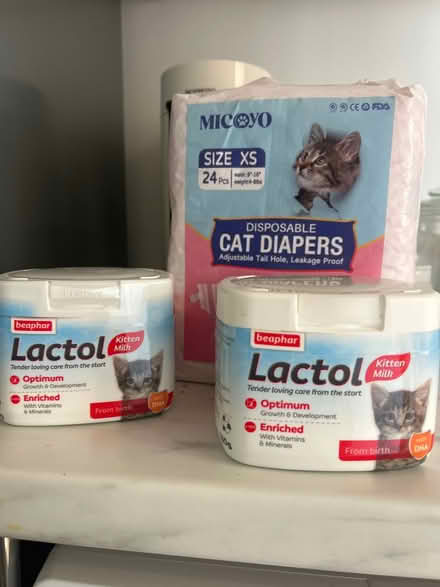 Photo of free Lactol kitten milk and cat nappies (Erdington B24) #1