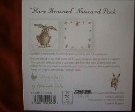 Photo of free “Hare-Brained” Notecard Pack (Denham UB9) #2