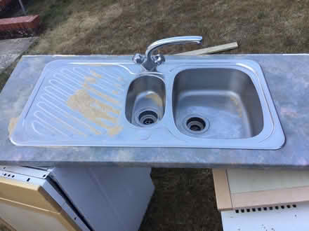 Photo of free Used Double sink and drainer (Honiton EX14) #1