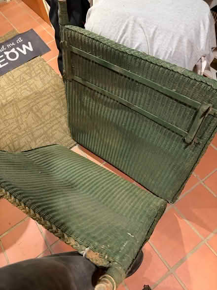 Photo of free Vintage 20s green wicker couch ends (Park Blvd) #1