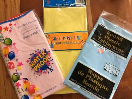 Photo of free Plastic Tablecloths (Foster & California Ave) #1