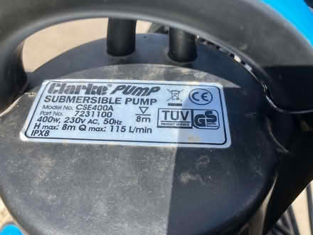 Photo of free Clarke CSE400A submersible pump (Faringdon SN7) #1
