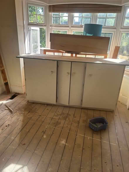Photo of free Wooden sideboard with glass panelled top section (Surbiton KT6) #2