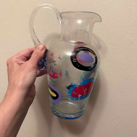 Photo of free Painted glass pitcher (Long hill, NJ) #1