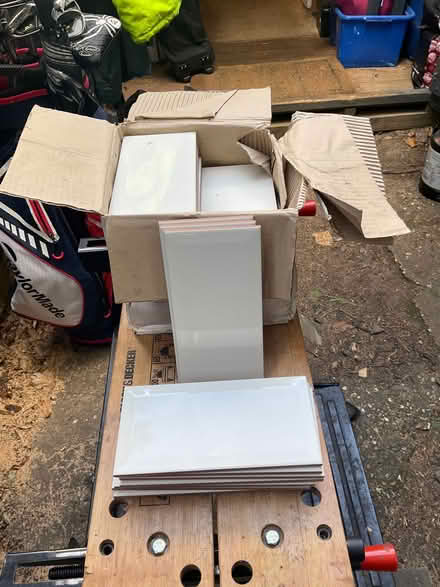 Photo of free Box of white brick shape tiles (The Camp AL1) #2