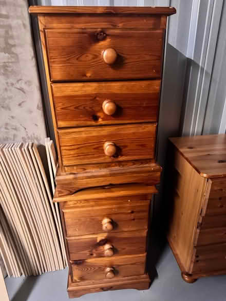 Photo of free 2 Pine Bedside Tables & 1 Desk (NG7 2NR) #2