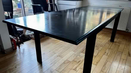 Photo of free Black wooden extending dining table (Kingswood BS15) #3