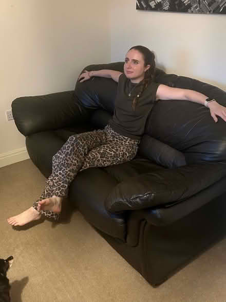 Photo of free 2 Seater Leather Sofa, Must Go 13/08 (Moss Side PR26) #1