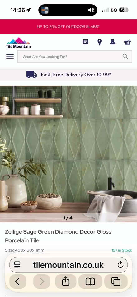 Photo of free green zellige porcelain tiles (Hill Brow GU33) #2