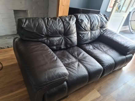 Photo of free Italian brown Leather sofas (Offerton SK2) #2