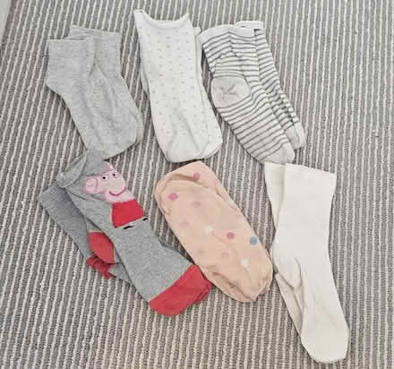 Photo of free 6 pairs girls socks approx 12.5-3.5 (Hounslow TW3) #1