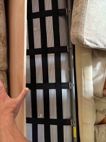 Photo of free Large cream sofa bed (Charlton SE7) #3