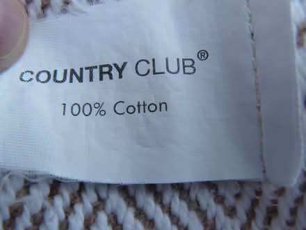 Photo of free Cotton throw. Cream & brown herringbone W:48" L:54" (Kempsey WR5) #2