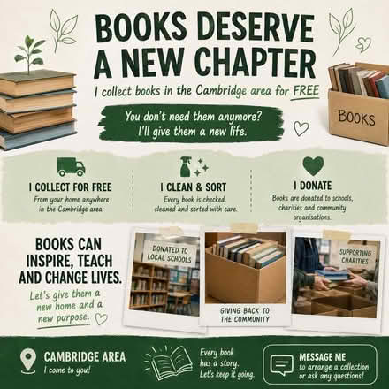 Photo of Collecting Unwanted books (Cambridge CB1) #1