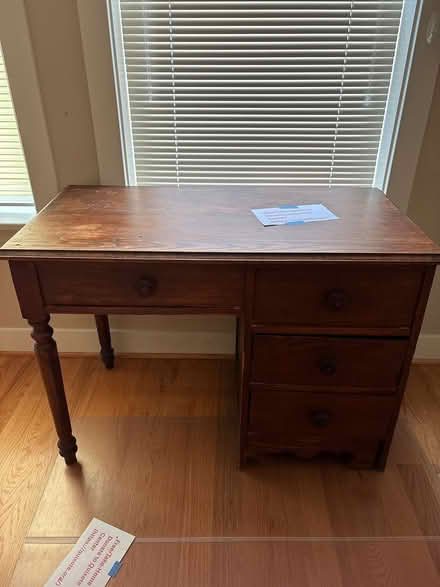Photo of free Heavy wooden desk (Woodridge near Perry School) #1