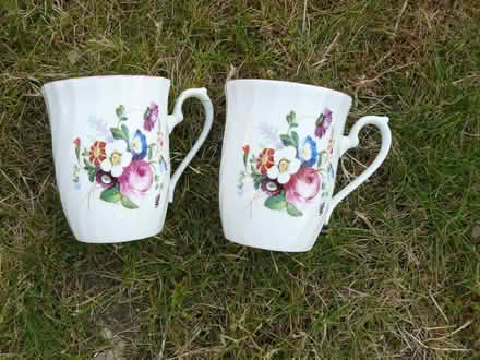 Photo of free 2 x National Trust "Victorian Spray" bone china mugs (Kempsey WR5) #1