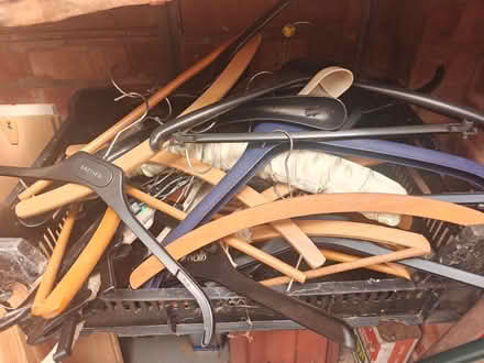 Photo of free Box full of clothes hangers (Birstall, LE4) #1