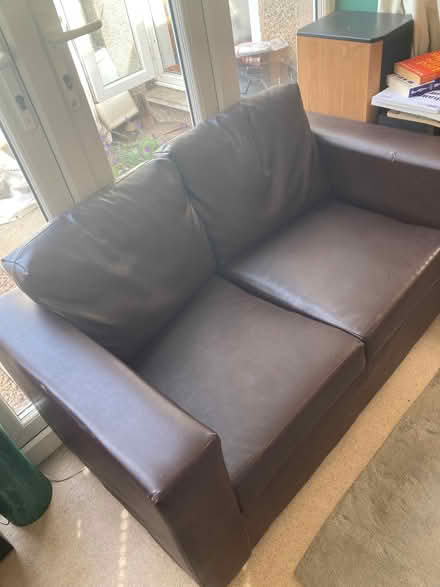 Photo of free Small faux leather sofa (Blackford EH9) #3