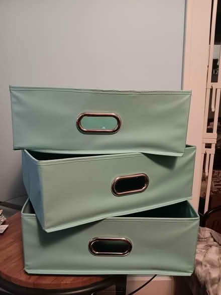 Photo of free (3) Fabric Bins (Near Price Chopper Saugerties) #1