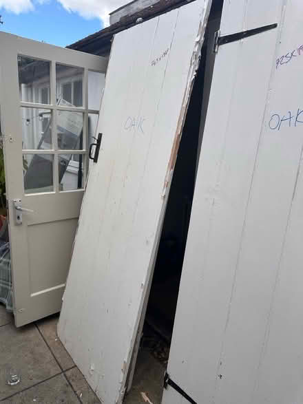 Photo of free 4 reclaimed braced and ledge doors. 3 oak 2 pine. (Abingdon-on-Thames OX14) #2