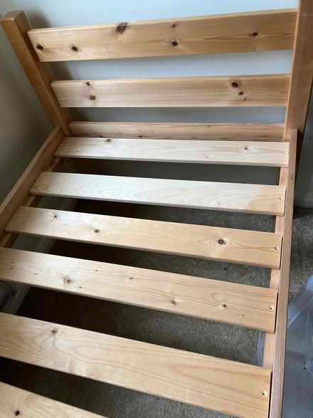 Photo of free 2‘6“ slatted bed frame (Birch, Essex) #1
