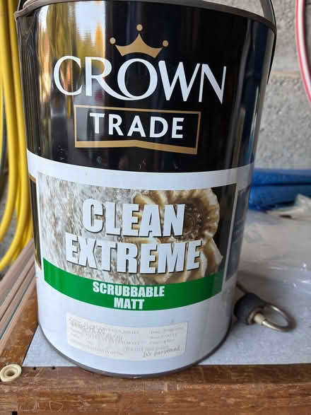 Photo of free 5 Litres of Crown Clean Extreme Matt Emulsion Paint (Locks Heath SO31) #1