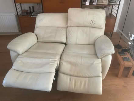 Photo of free 2 seater, leather, electric reclinable sofa (Symonds Green SG1) #1