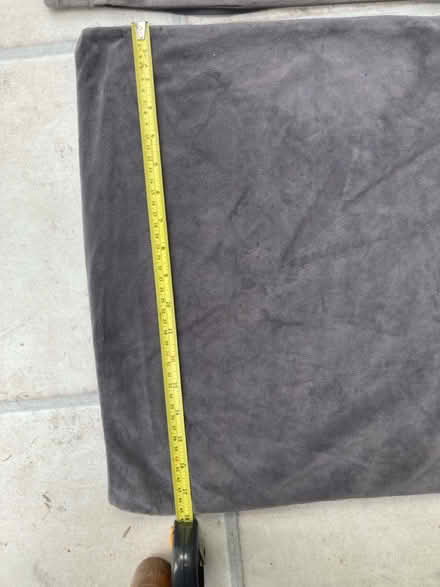Photo of free 2 x grey velvet cushion covers (Wooburn Green, HP10) #1