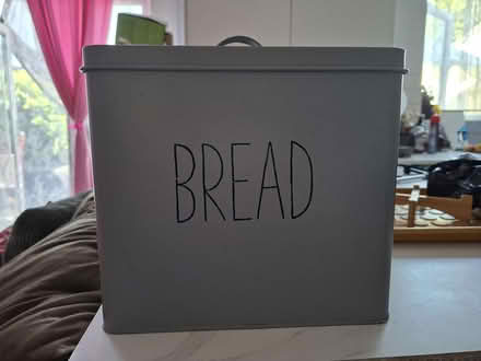 Photo of free Grey metal bread bin (Streatham SW16) #1