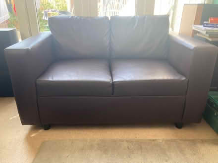 Photo of free Small faux leather sofa (Blackford EH9) #1