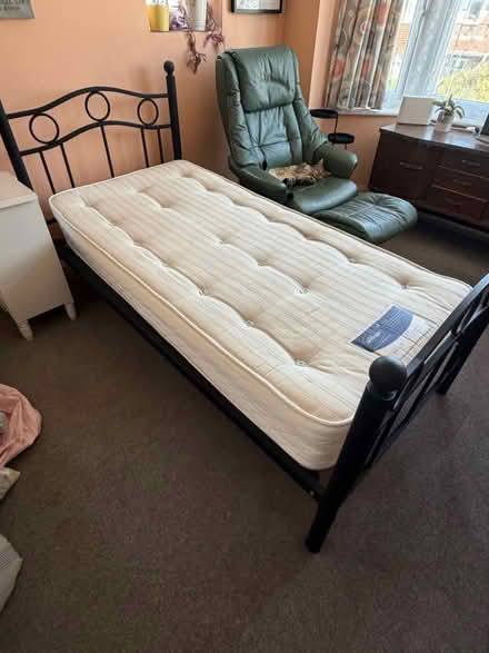 Photo of free Metal frame single bed & mattress (Charminster BH9) #1