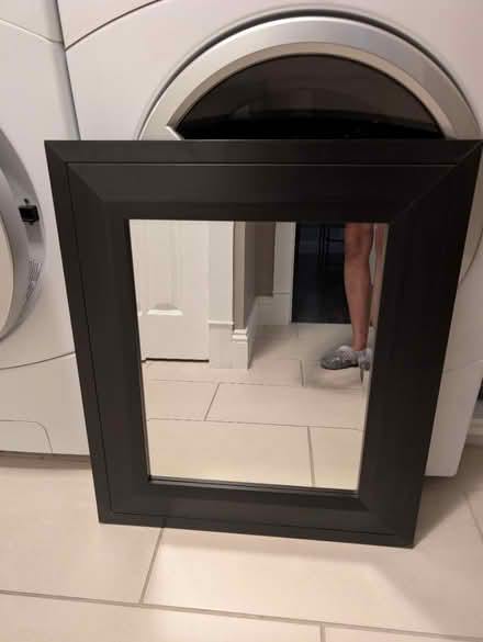 Photo of free Dark brown wood framed mirror (Harrison neighbourhood, Milton) #1