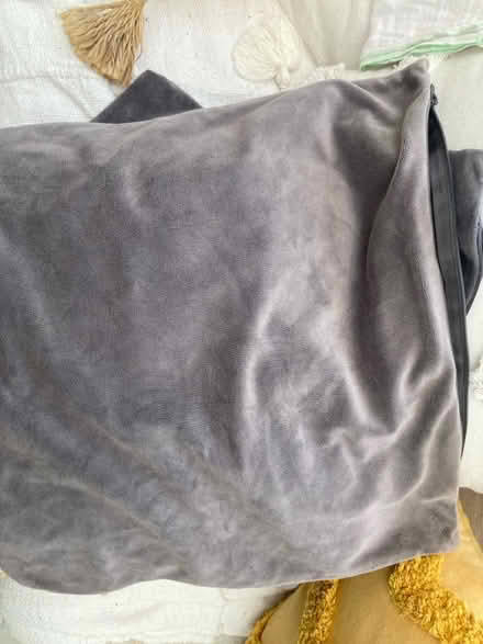 Photo of free 2 x grey velvet cushion covers (Wooburn Green, HP10) #4