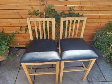 Photo of free Bar chairs x2 (Ballybrack Co Dublin) #1