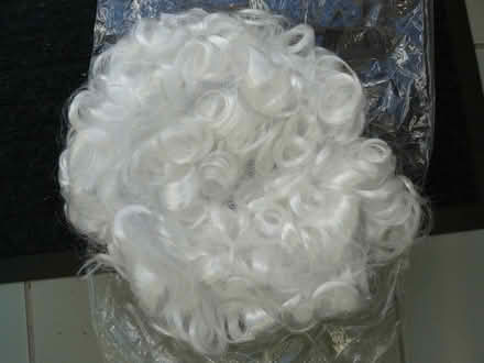 Photo of free White curly "granny-style" wig. Acrylic. (Kempsey WR5) #1