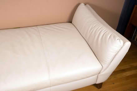 Photo of free Natuzzi white leather sofa/recamier (Somers) #3