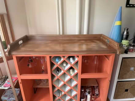 Photo of free Orange Bar Cart/Cabinet (Mission Hill) #4