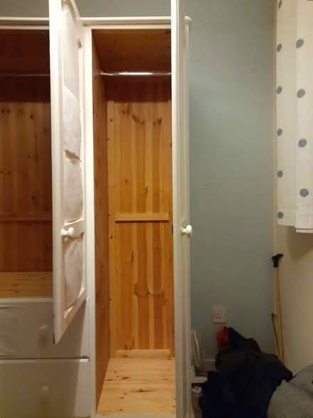 Photo of free Solid wood 3 doors wardrobe with hanging rails and drawers, (Woodgate B32) #3