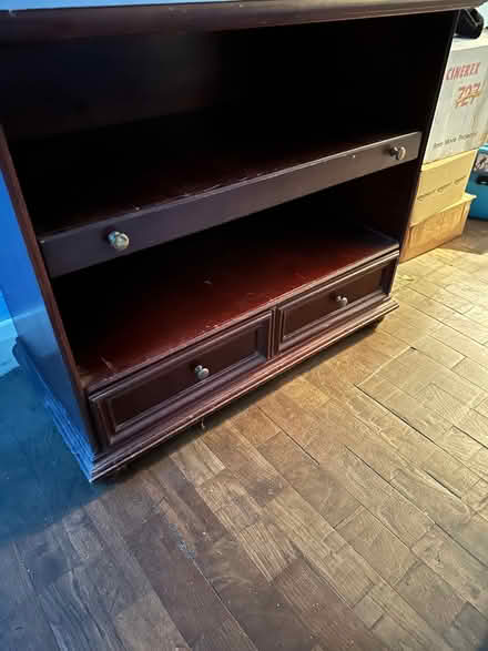 Photo of free Wooden Shelf unit with pull out shelf and drawers (islington N1) #1
