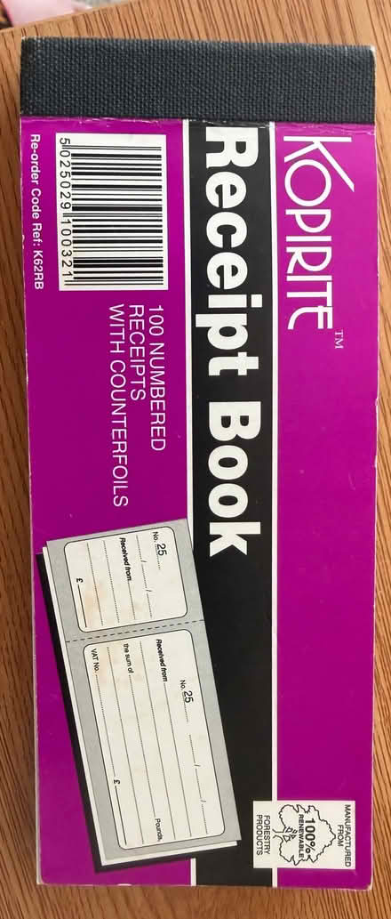 Photo of free Receipt book (Lawnswood LS16) #1