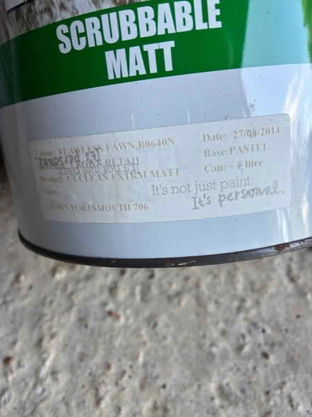 Photo of free 5 Litres of Crown Clean Extreme Matt Emulsion Paint (Locks Heath SO31) #2