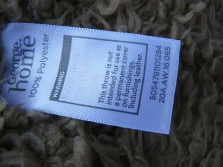 Photo of free Light brown throw. Polyester semi-shaggy. W:44" L:58" (Kempsey WR5) #2