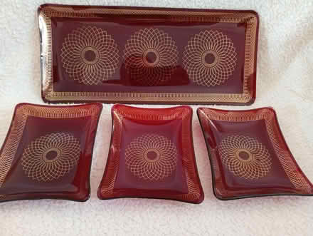 Photo of free 1950's Chance nibbles tray dishes (Buxworth SK23) #1