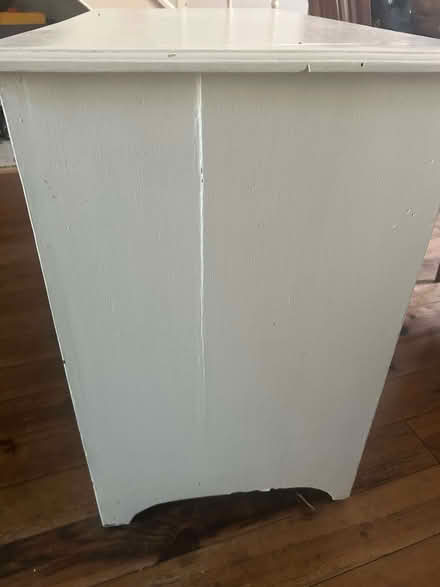 Photo of free White painted chest drawers with wheels (Teddington TW11) #4